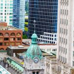 Clock tower in Vancouver, British Columbia